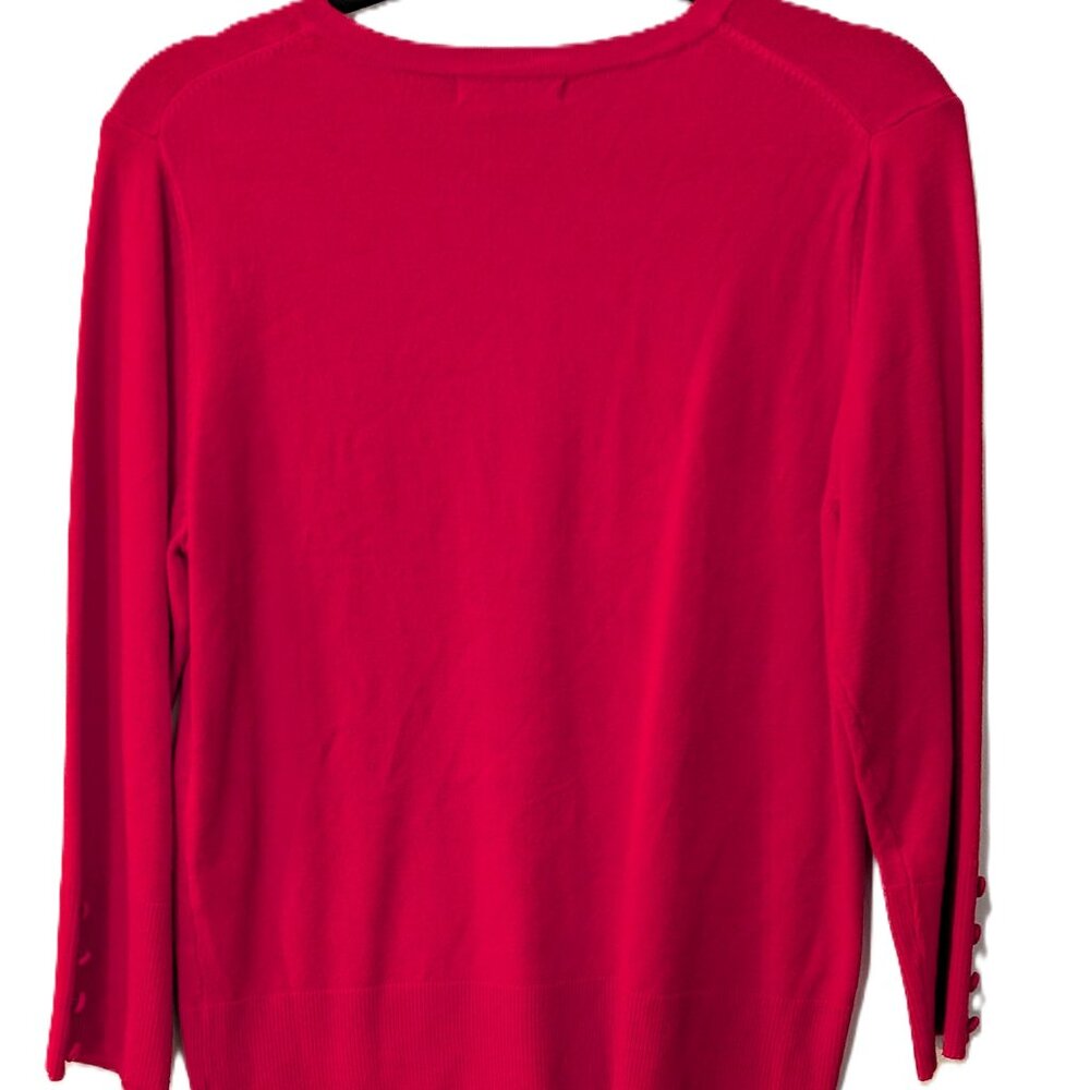 Grace Elements Women's Red Button Front Cardigan … - image 3